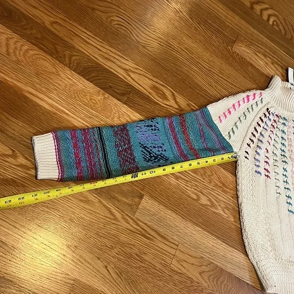 Anthropologie Wendy Wurtzburger Stitch Mix Fisherman Crewneck Sweater Small NWT - Picture 11 of 16